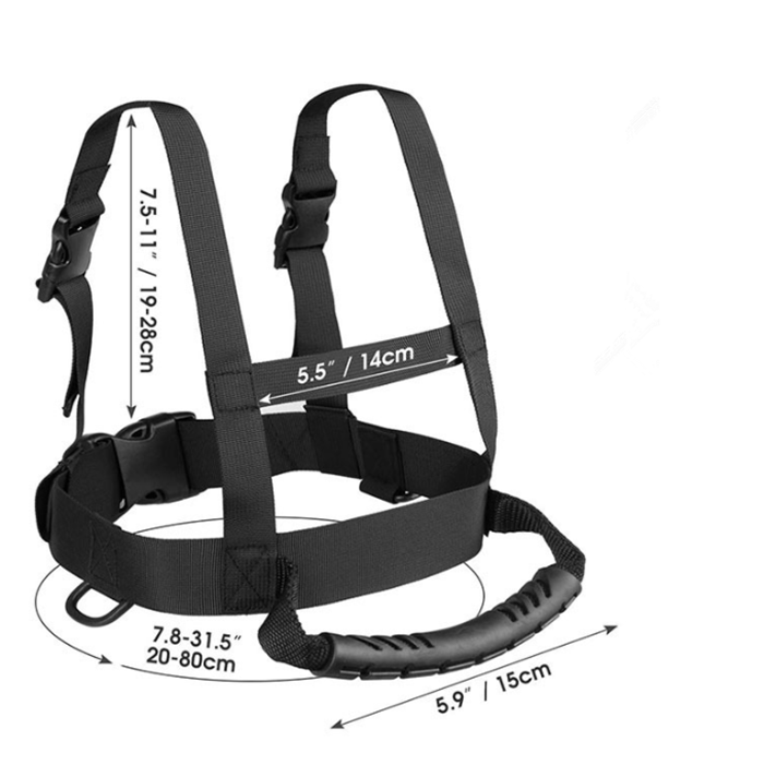 Hi Snow Ski and Snowboard Training Harness for Kids, Boys, Girls, Beginners - Black