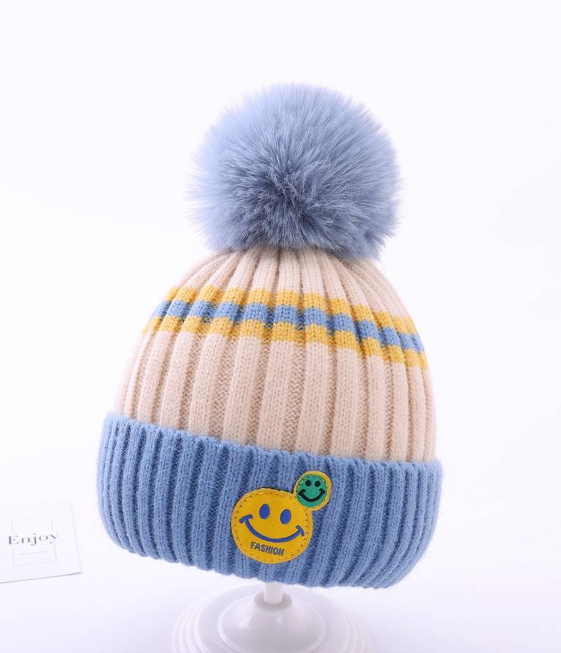 Hi Snow Smiley Face Beanies