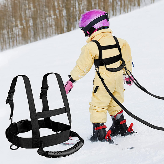 Hi Snow Ski and Snowboard Training Harness for Kids, Boys, Girls, Beginners - Black