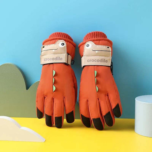 Copy of Copy of Copy of Copy of Copy of Hi Snow Winter Ski/Snowboard Gloves - Crocodile orange