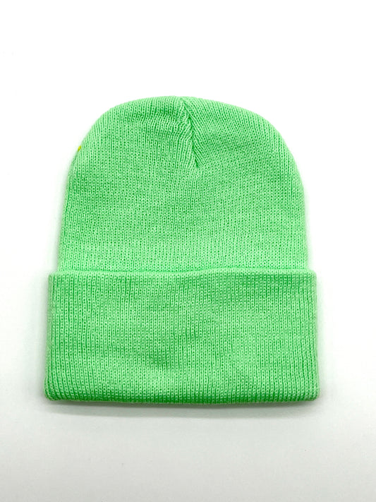 Hi Snow Warm Beanie for Boys and Girls Classic Solid Color - Mint