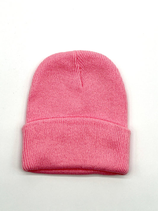 Copy of Hi Snow Warm Beanie for Boys and Girls Classic Solid Color - Pink