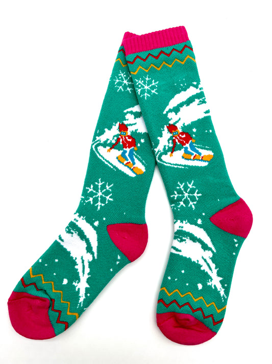 Copy of Hi Snow Kids Ski Snowboard Socks Thermal Winter Socks for Girls Boys - Snowboard Mint