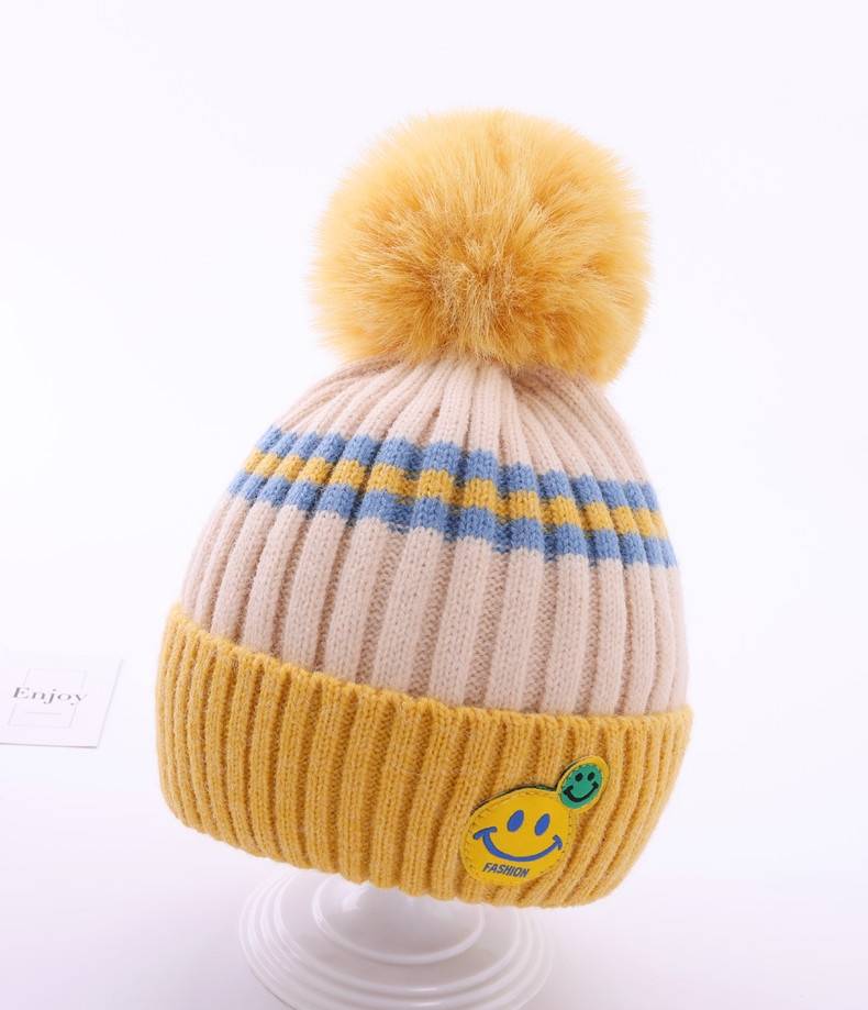 Hi Snow Smiley Face Beanies